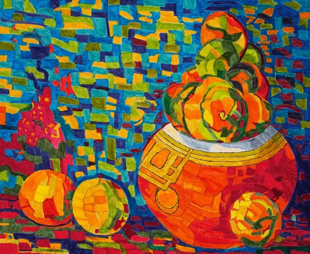 Fruit in an Indian Bowl